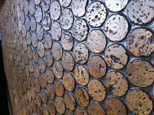 cork tiles surface bar at Boathouse Restaurant on Kits Beach